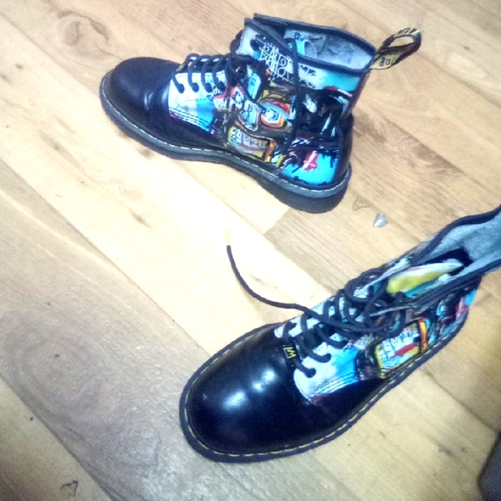 Dr. Martens Black and Blue Boots limited edition